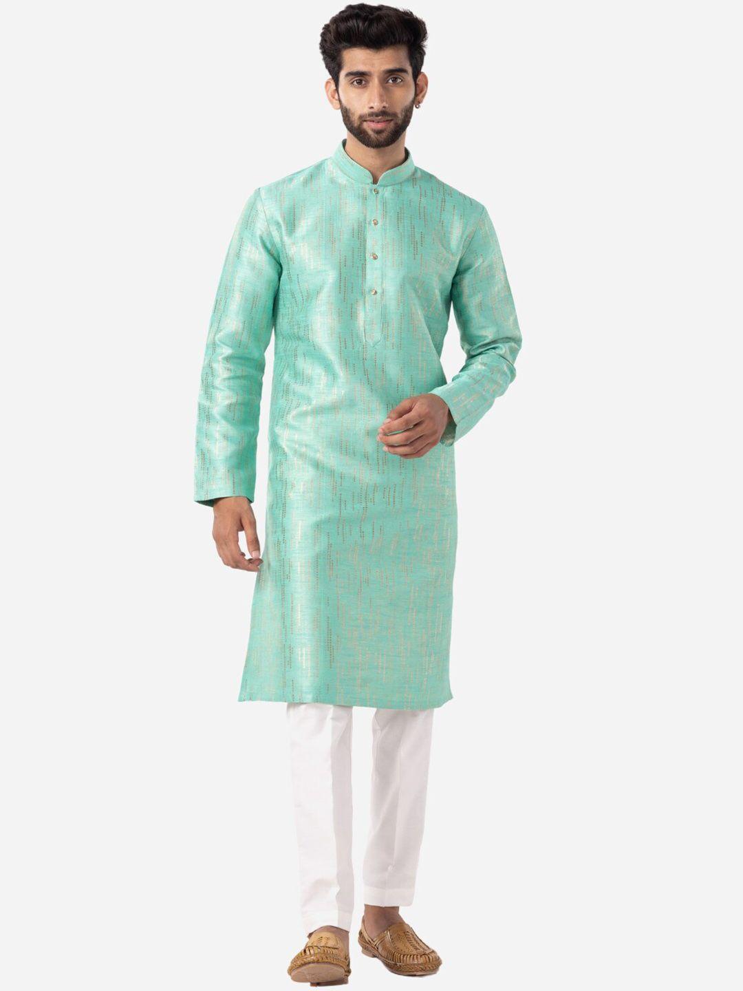 the kurta company abstract printed mandarin collar kurta