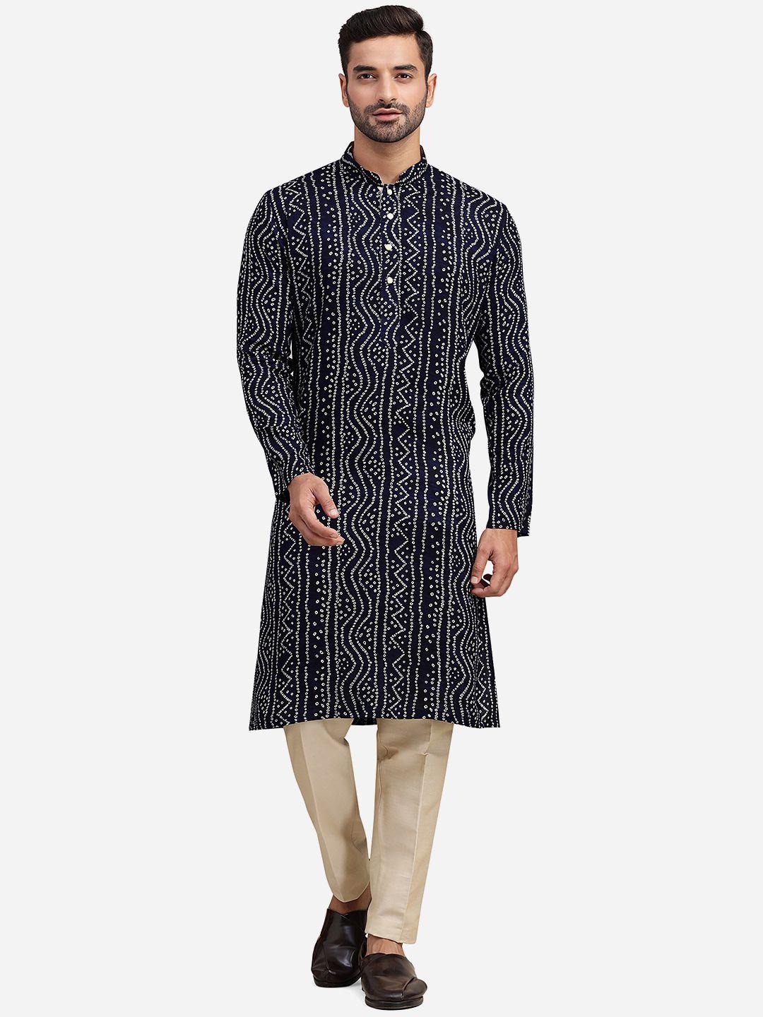 the kurta company bandhani printed cotton kurta