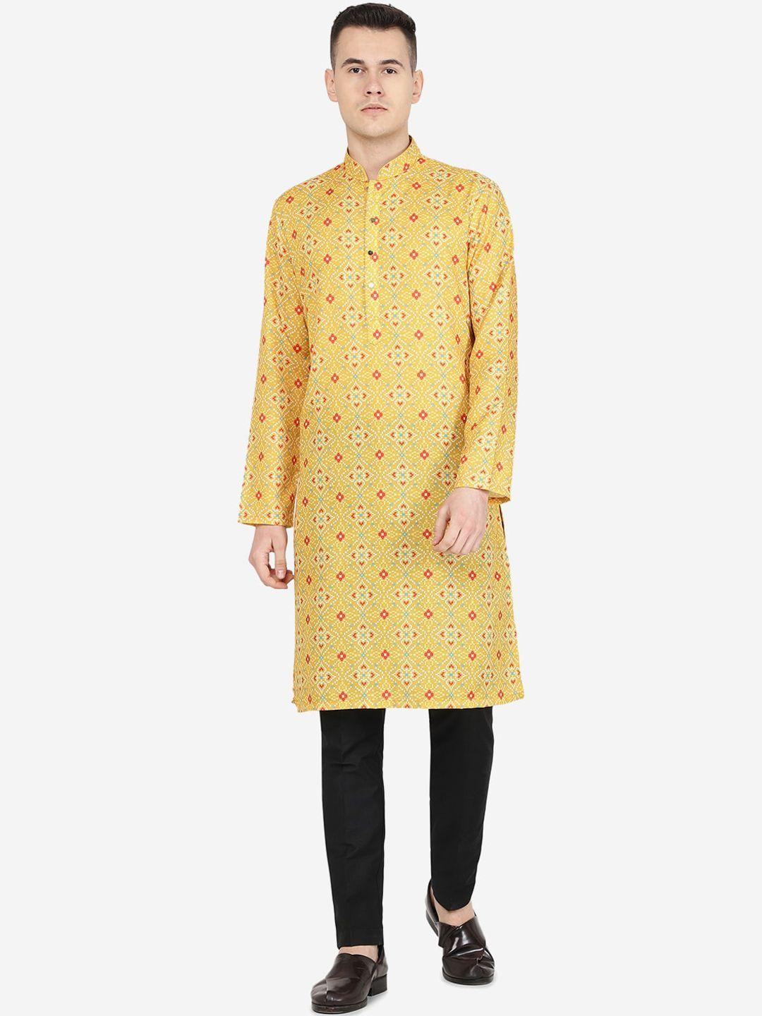 the kurta company ethnic motifs printed straight kurta