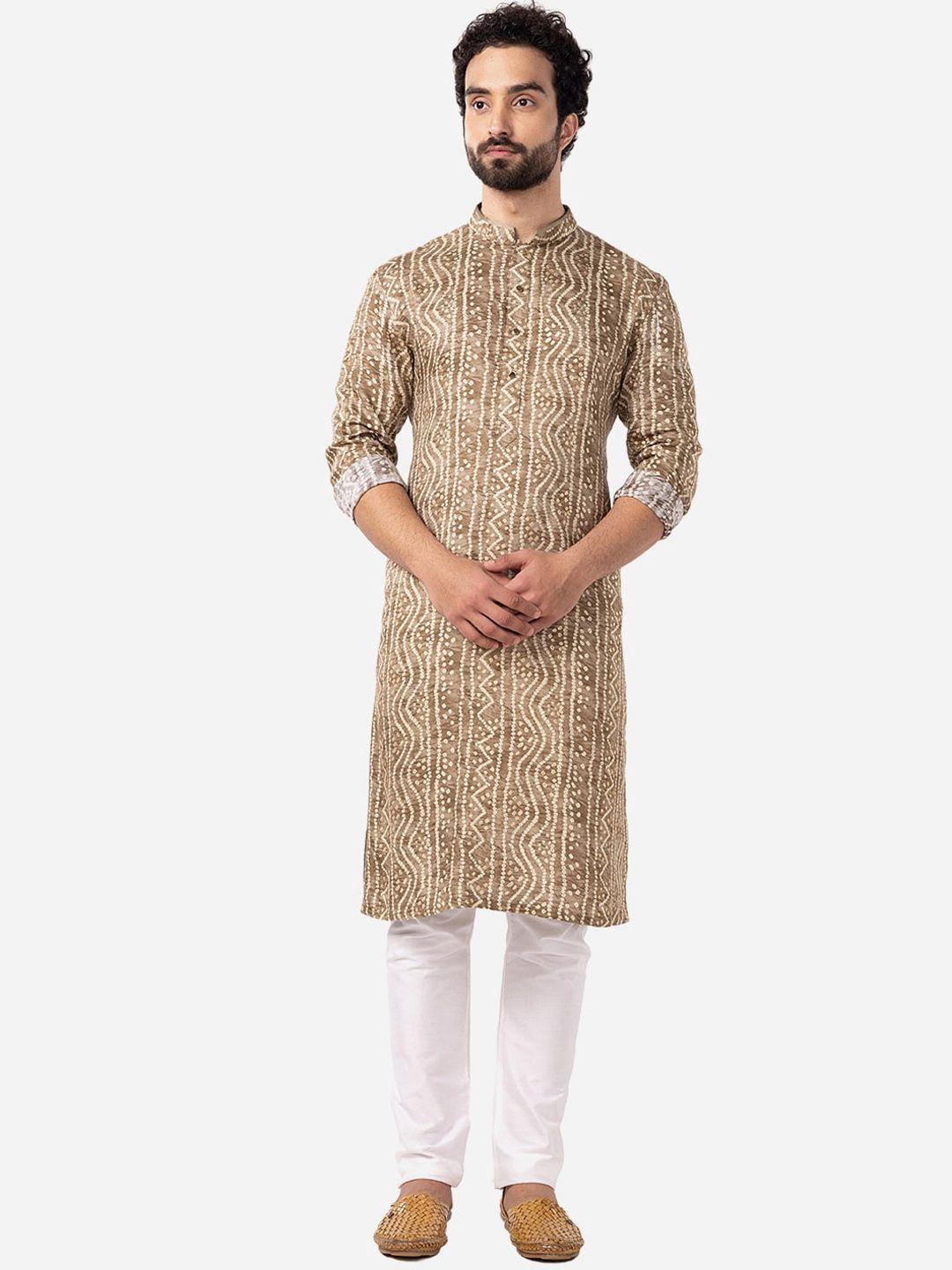 the kurta company geometric printed comfort fit straight kurta