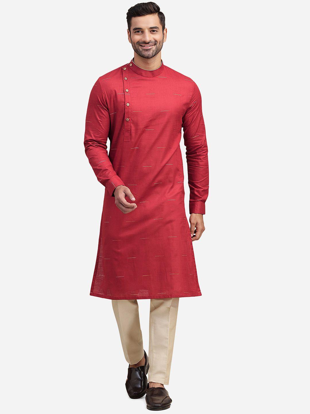 the kurta company self designed thread work cotton kurta