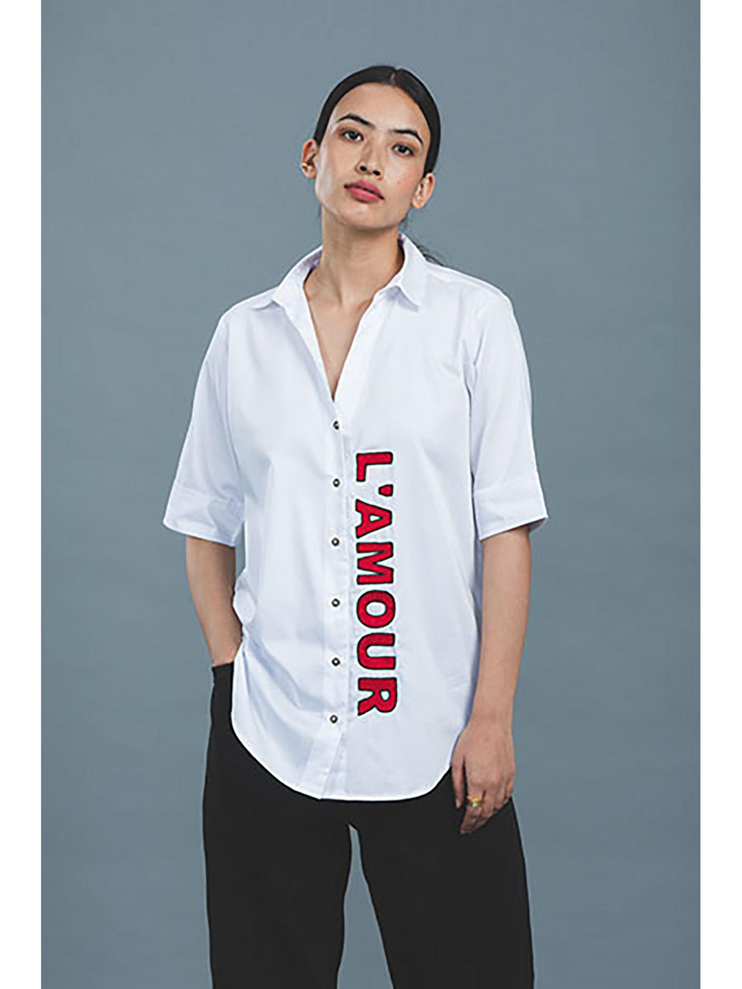 the l'amour white shirt