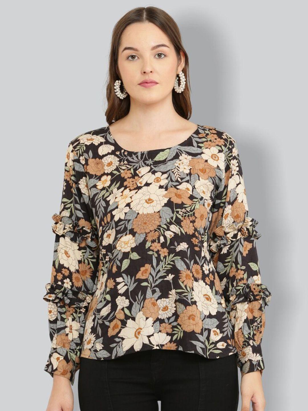 the label bar floral print top