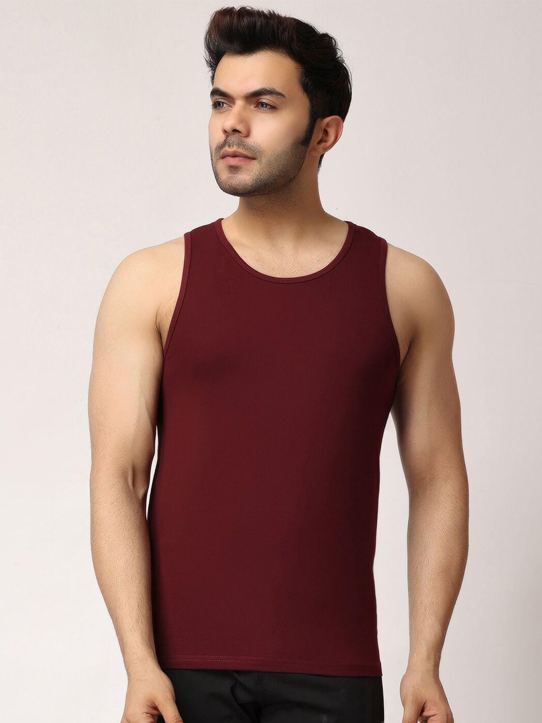 the label bar round neck sleeveless cotton t-shirt