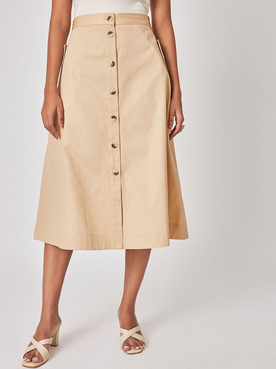 the label life a-line midi skirts