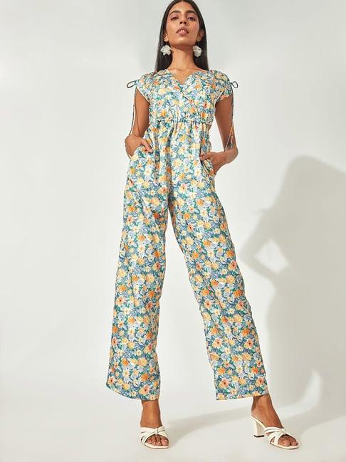 the label life multicolor printed jumpsuit