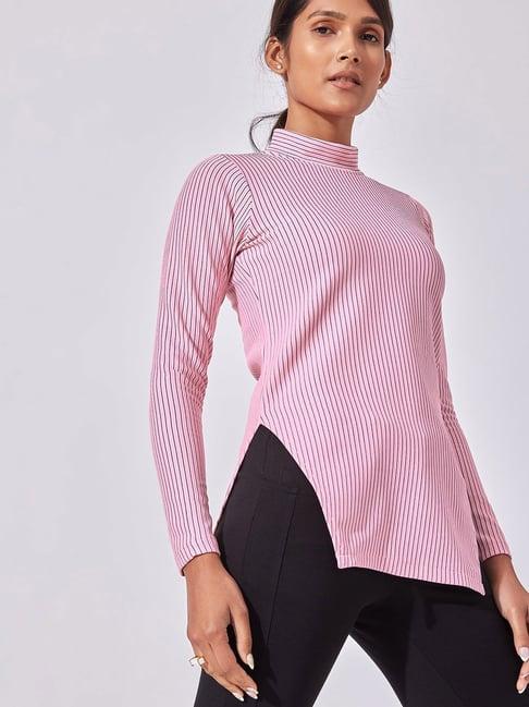 the label life pink striped top