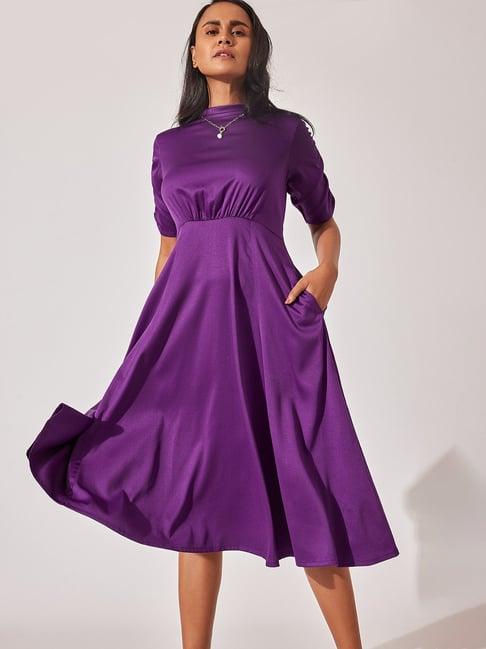 the label life violet midi dress