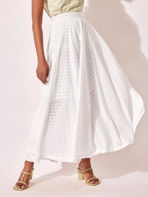 the label life white maxi skirt