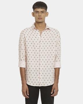 the lattu hand block print linen shirt