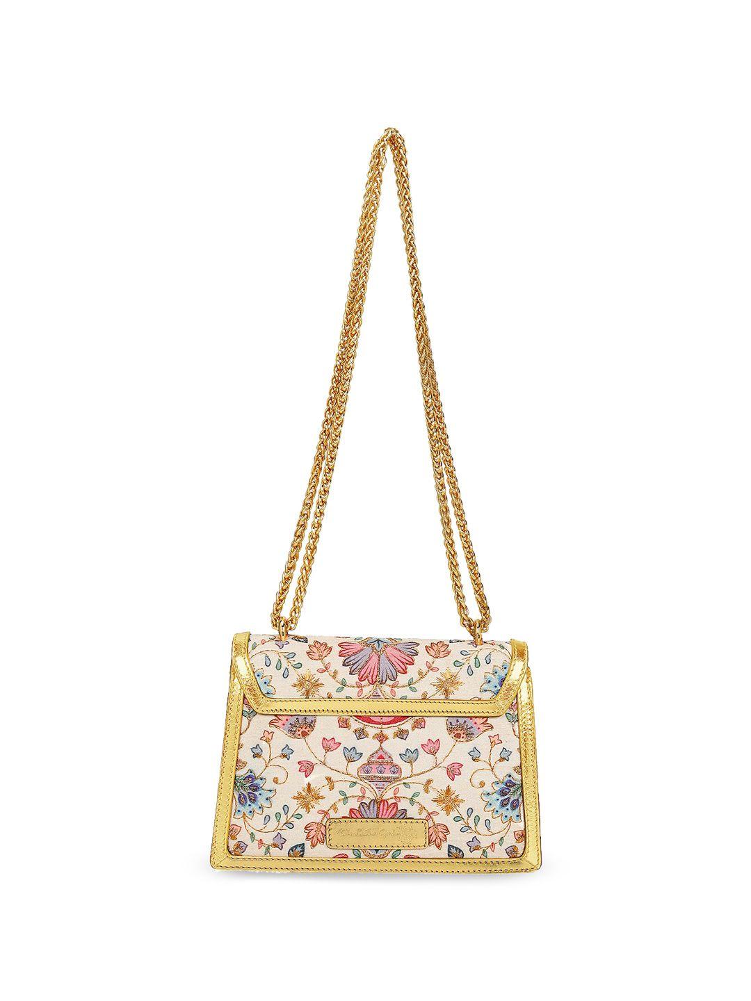 the leather garden ethnic motifs embellished leather structured shoulder bag