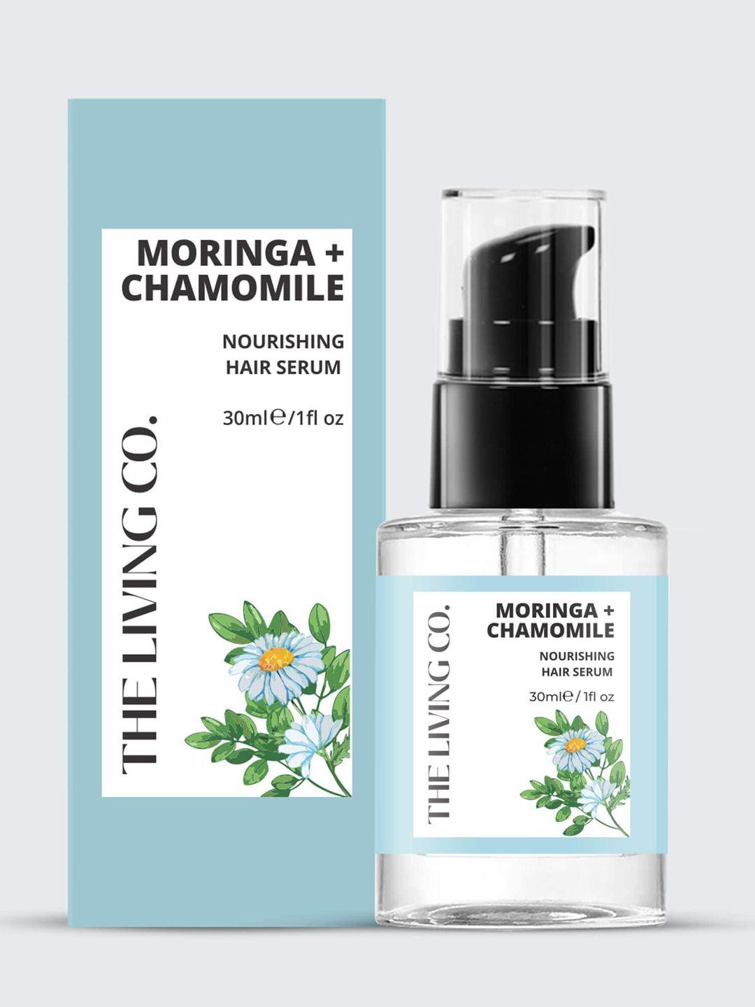 the living co. moringa & chamomile nourishing hair serum - 30ml