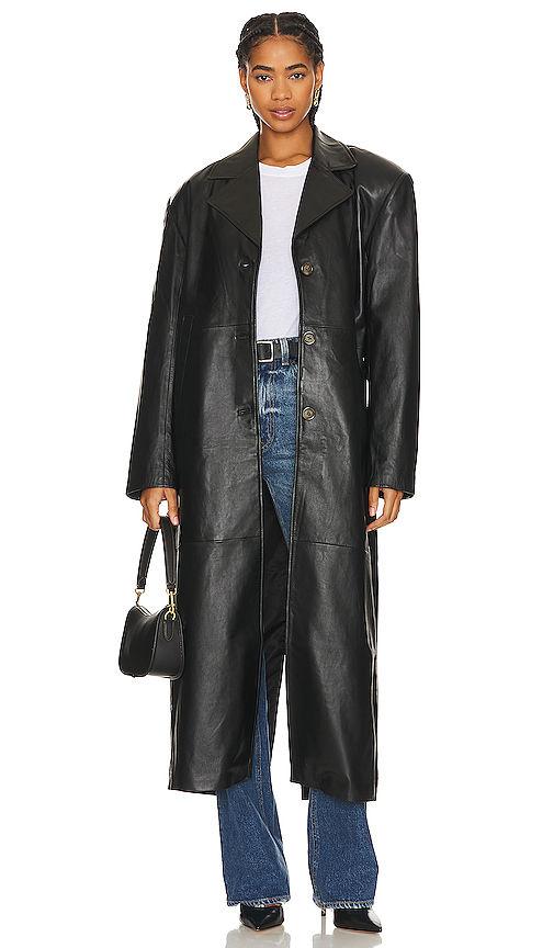 the long leather coat