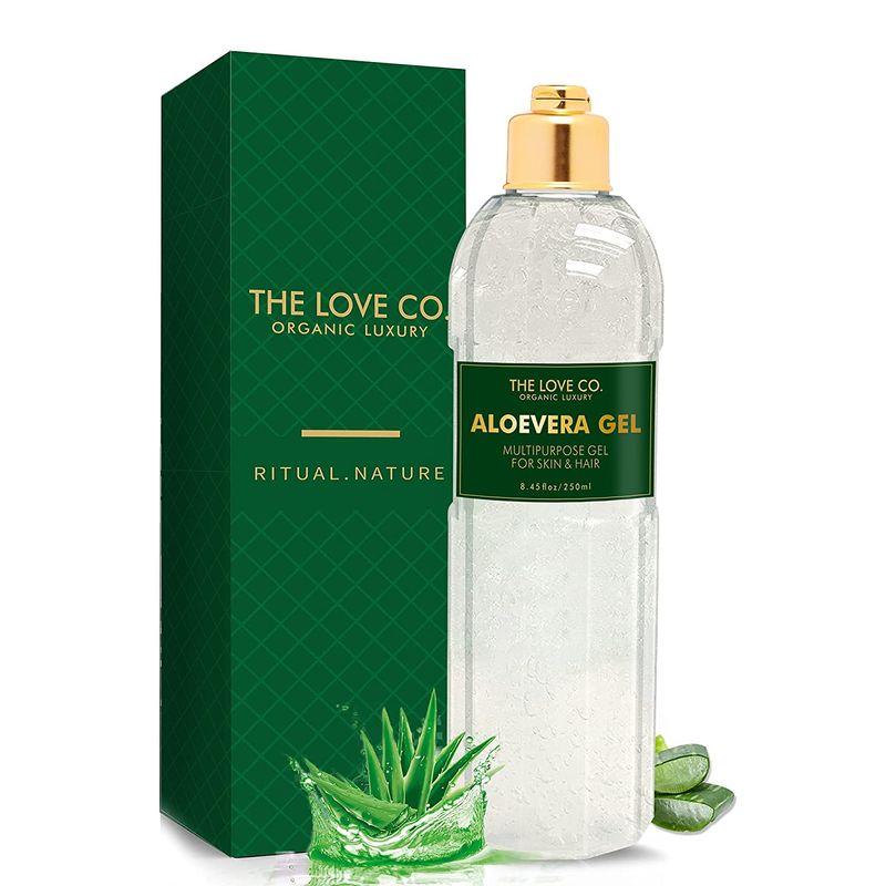 the love co. aloe vera gel for face - organic aloe vera gel for face, skin and hair