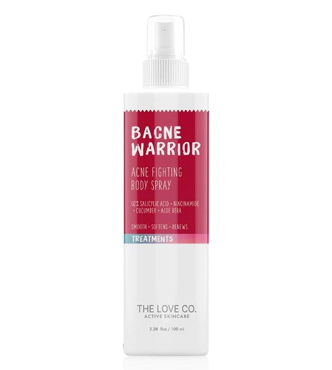 the love co. bacne warrior acne fighting body spray - 100 ml
