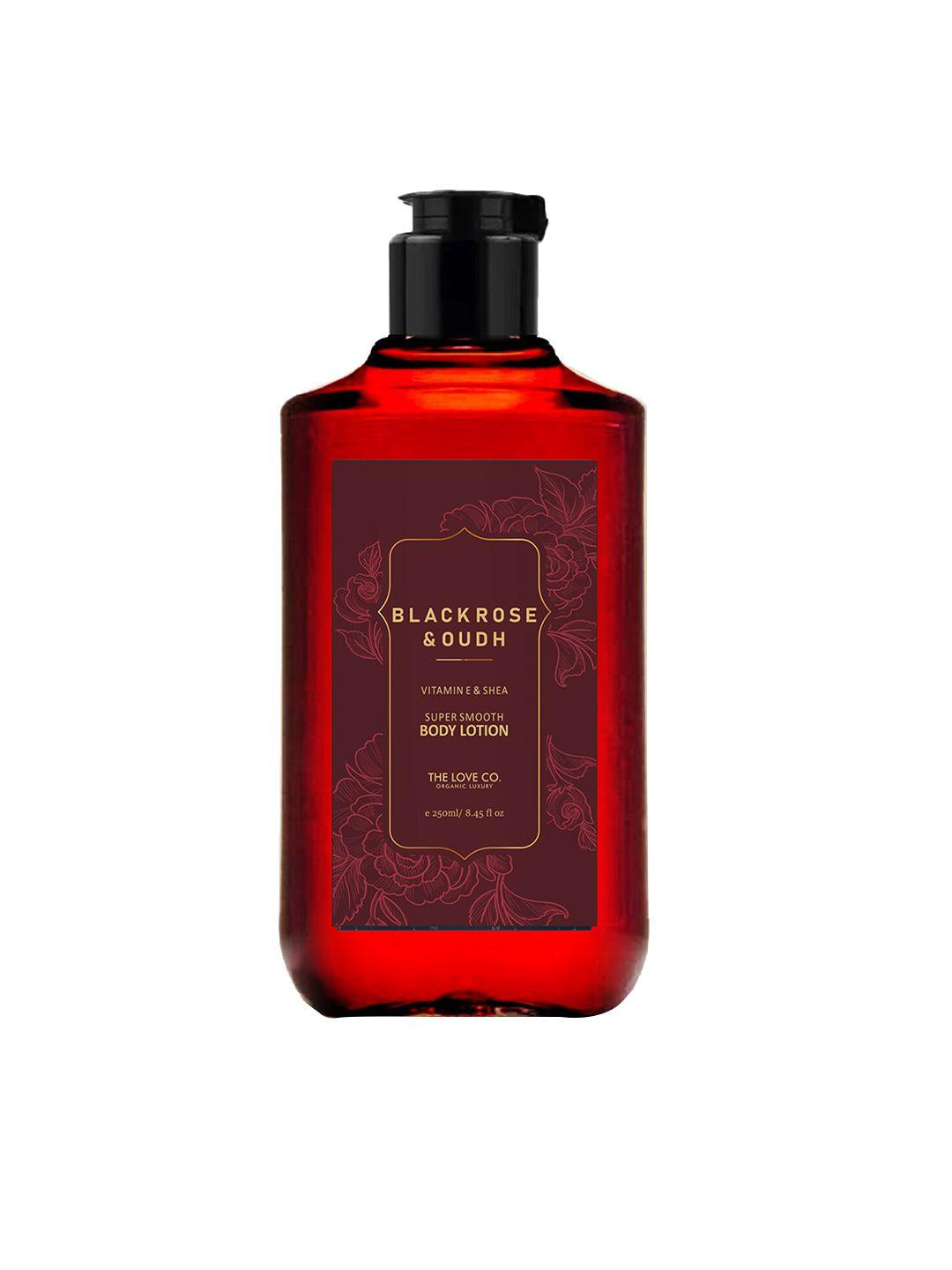 the love co. black rose oudh body lotion 250ml