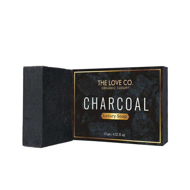 the love co. charcoal face & body soap bar best cleansing & detoxifying bar for men
