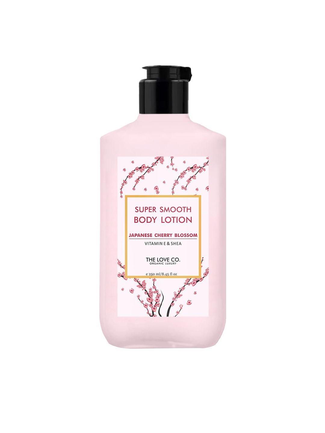 the love co. japanese cherry blossom vitamin e & shea super smooth body lotion 250ml