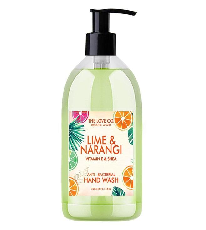 the love co. lime & narangi anti-bacterial hand wash - 300 ml