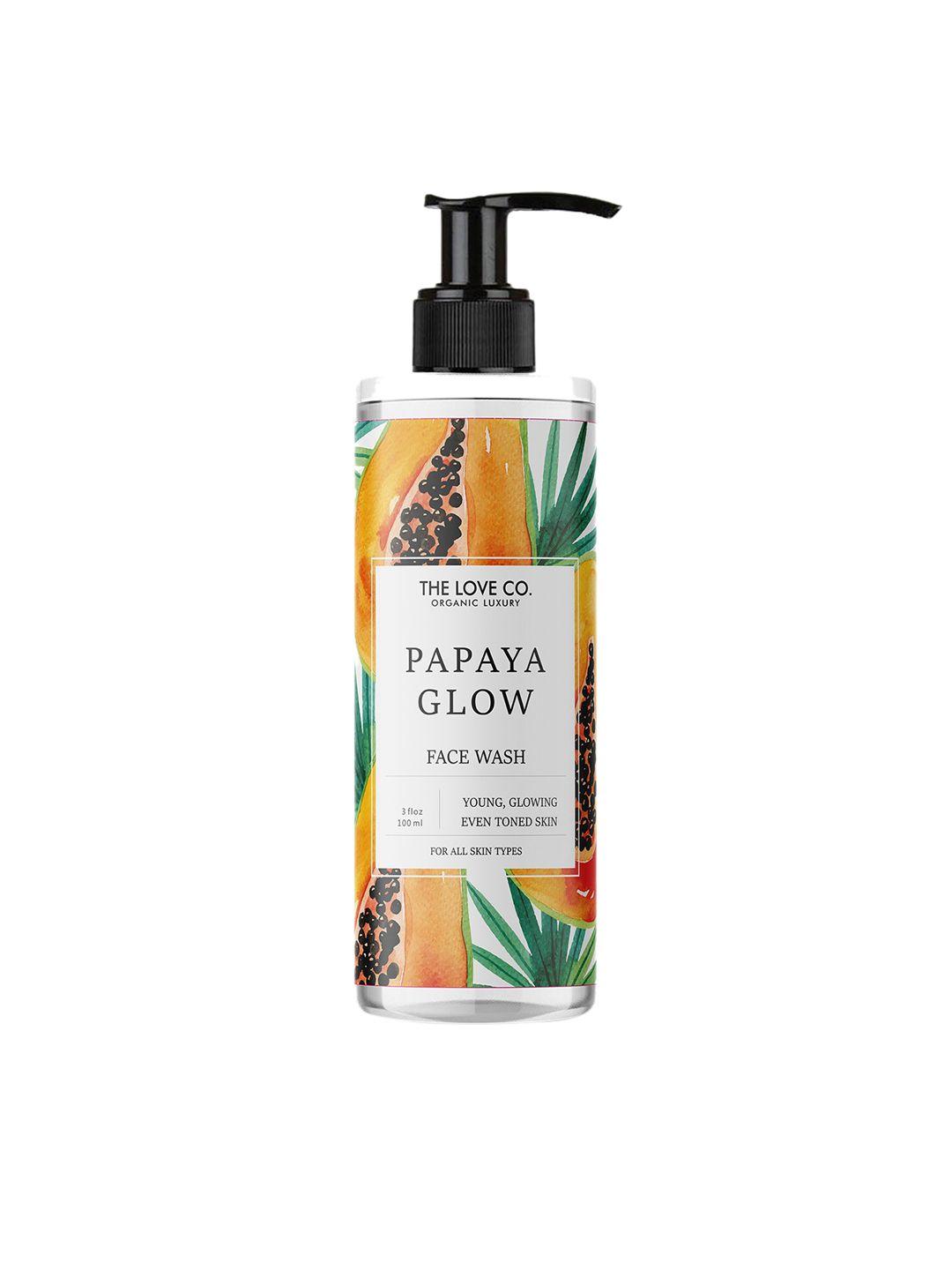 the love co. papaya glow face wash with vitamin c 100 ml