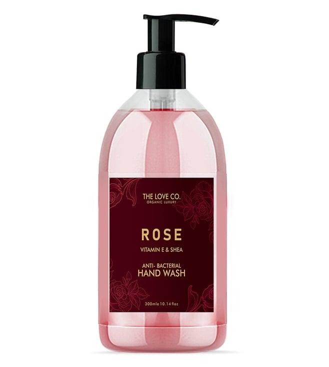 the love co. rose anti-bacterial hand wash - 300 ml