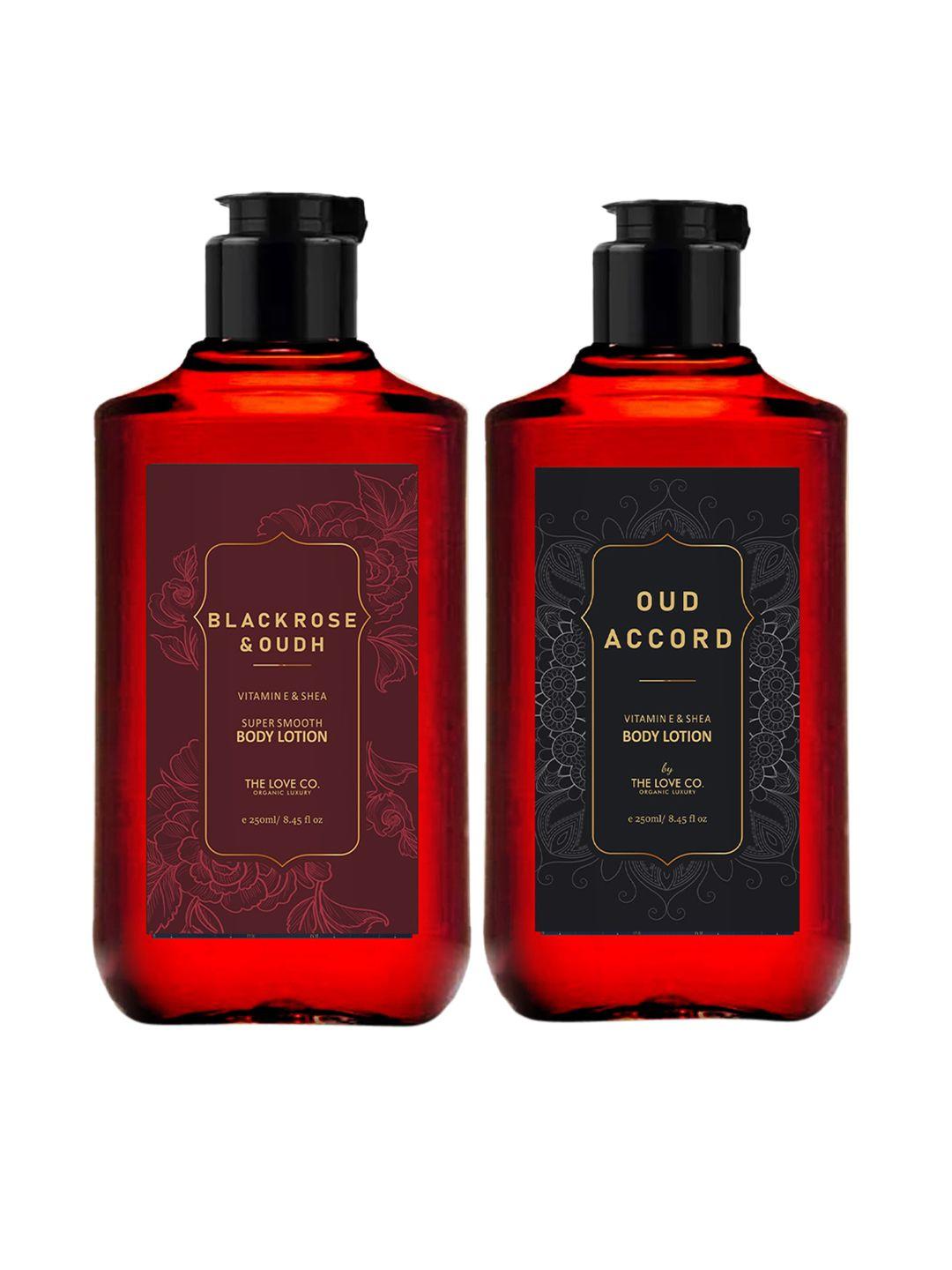 the love co. set of 2 oud accord & blackrose oud body lotion 500ml