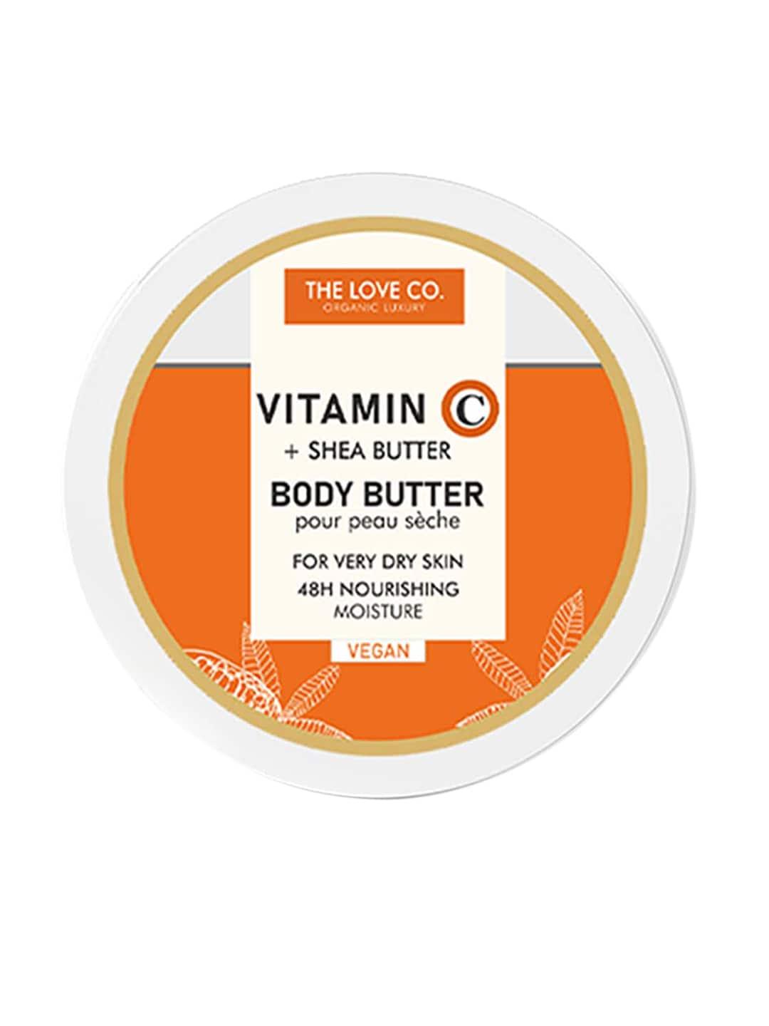 the love co. vitamin c & shea body butter for very dry skin - 200 gm