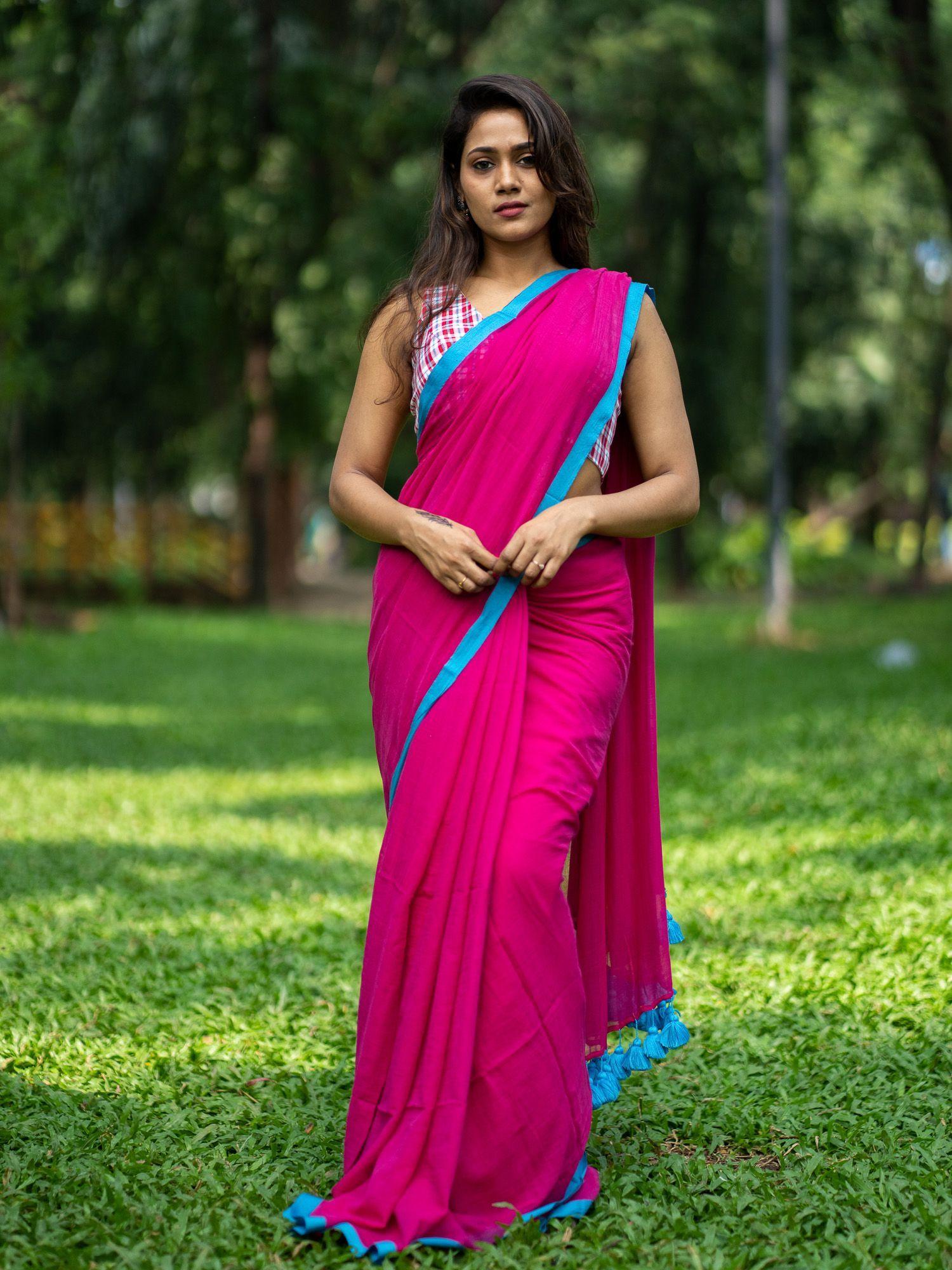 the lover club border saree without blouse