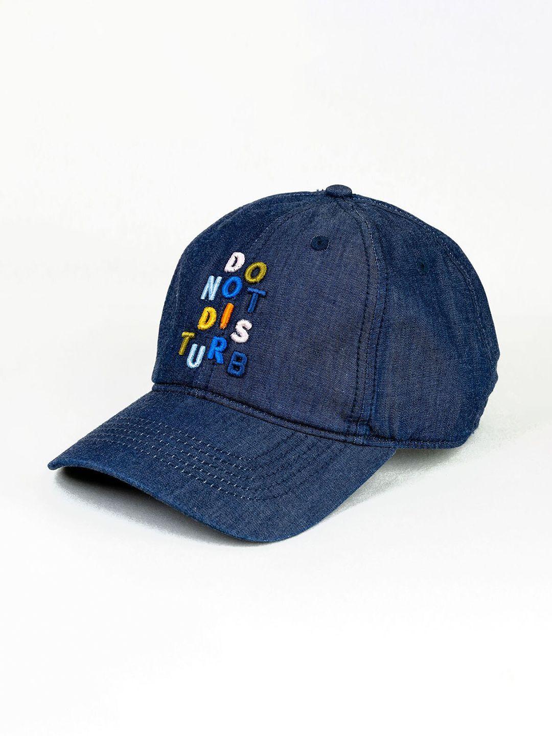 the mad hatters embroidered cotton visor cap