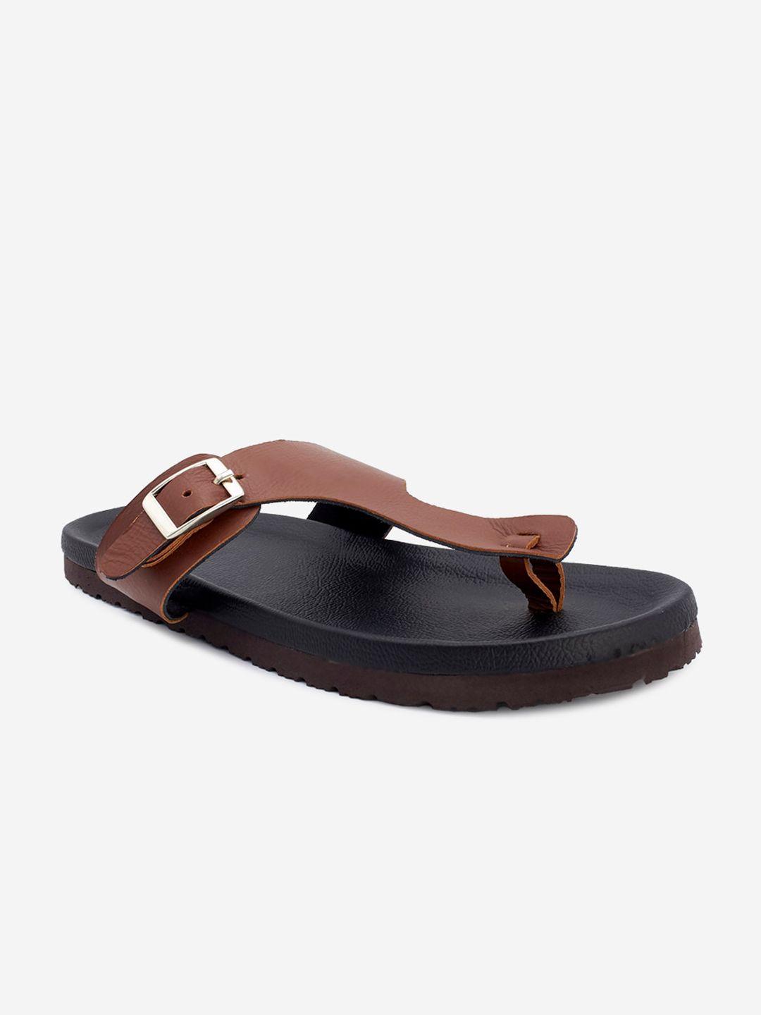 the madras trunk men black t-strap flats with buckles