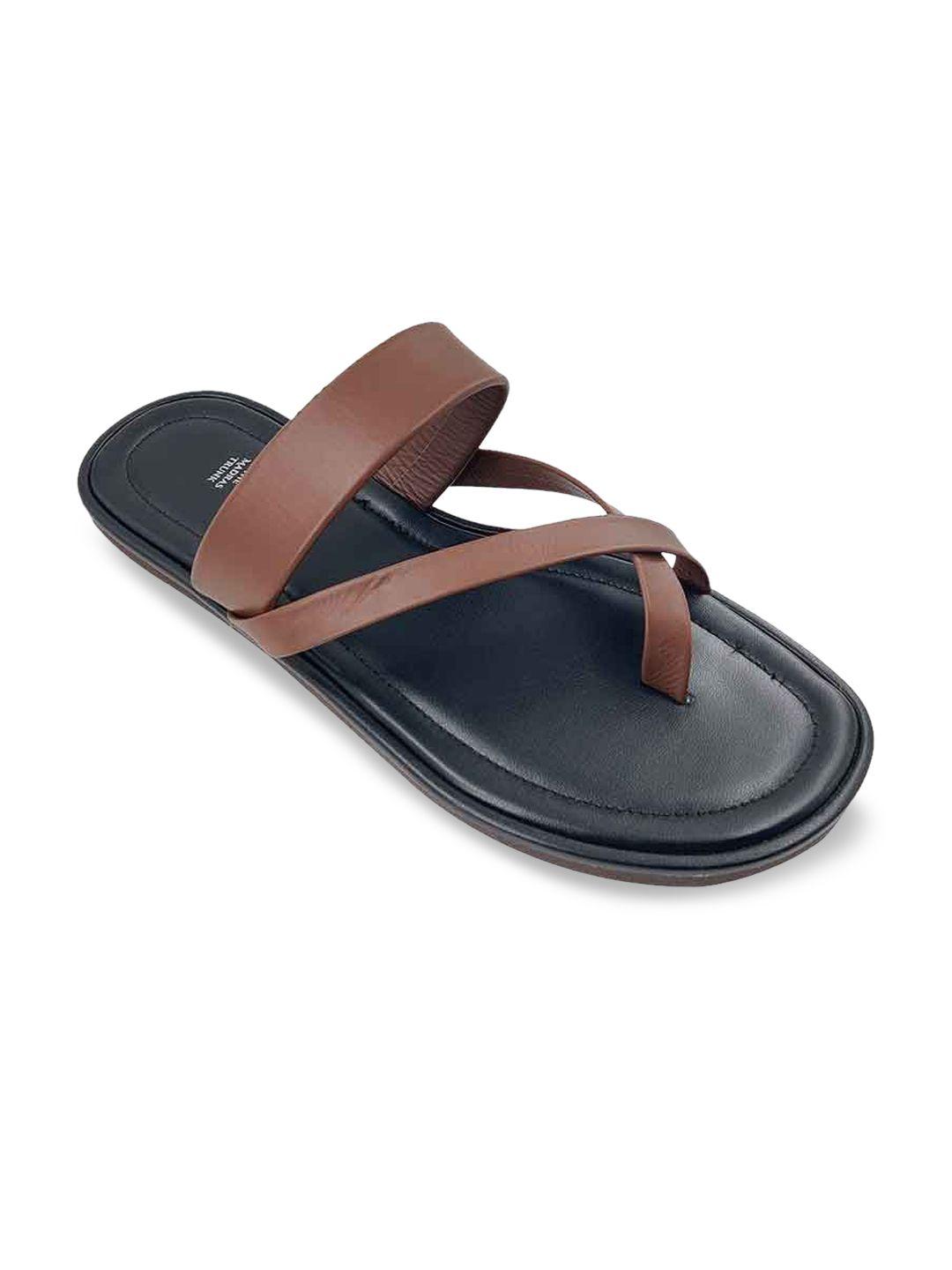 the madras trunk men brown leather comfort sandals