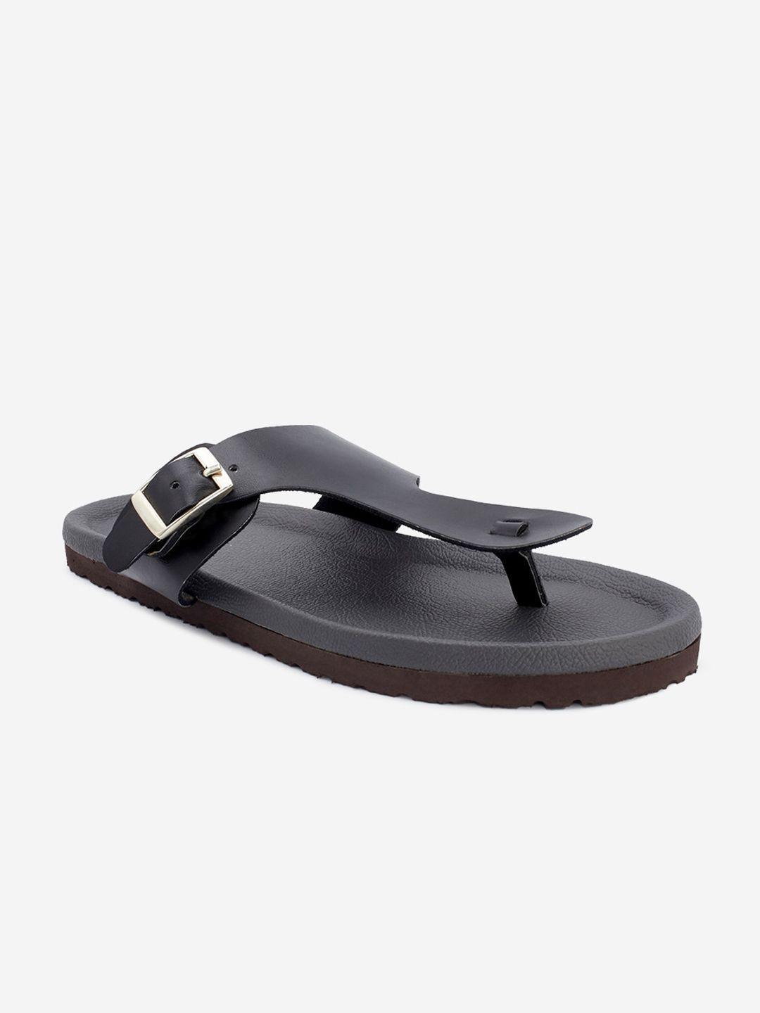 the madras trunk men grey t-strap flats with buckles