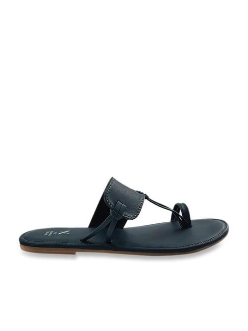 the madras trunk women's aura blue t-strap sandals