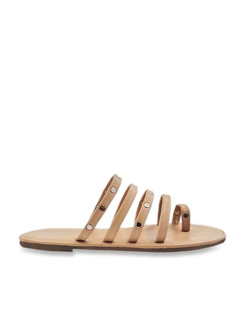 the madras trunk women's ira beige toe ring sandals
