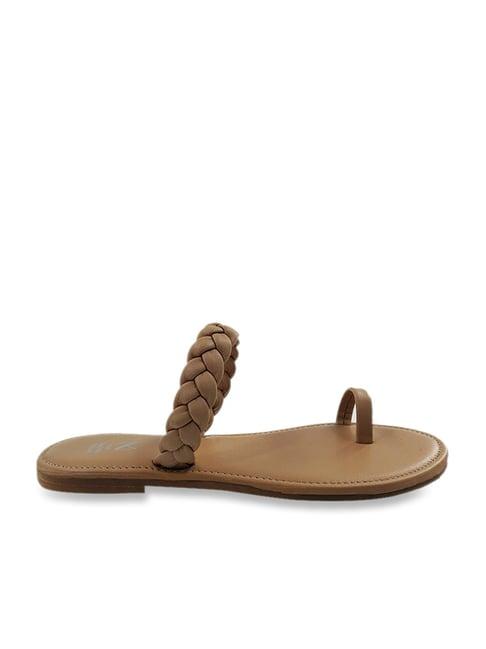 the madras trunk women's sugam beige toe ring sandals