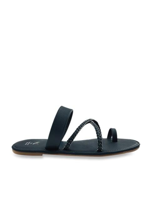 the madras trunk women's sugar blue cross strap sandals