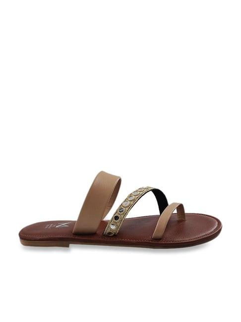 the madras trunk women's vaanavil beige thong sandals