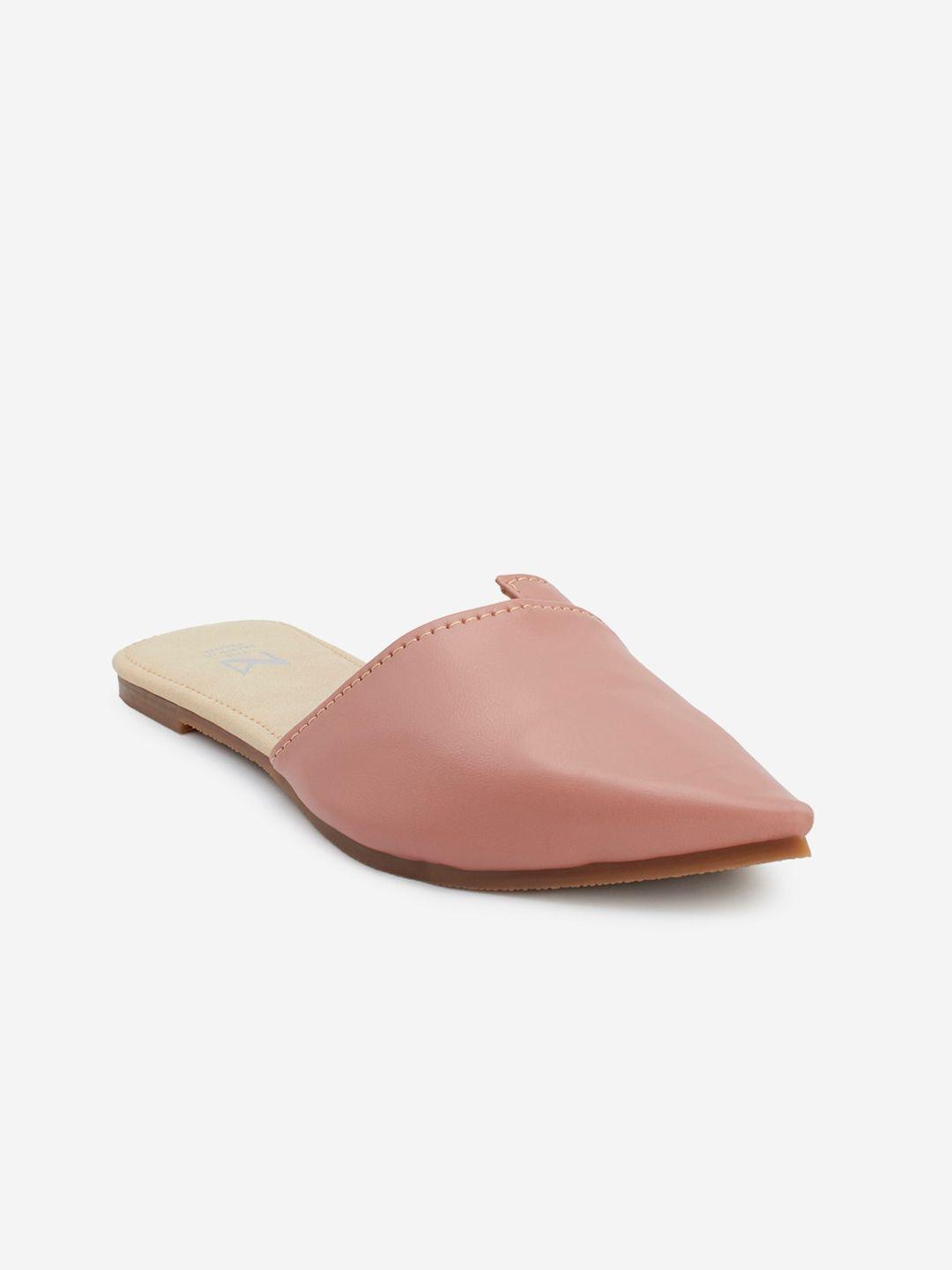 the madras trunk women pink mules flats