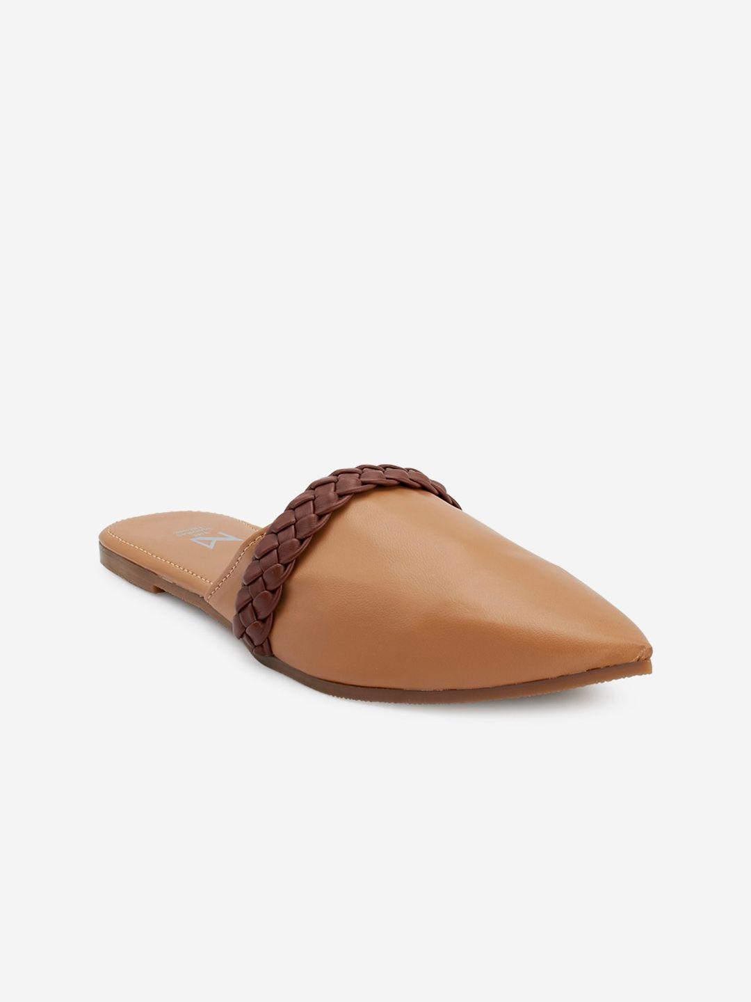 the madras trunk women tan mules flats