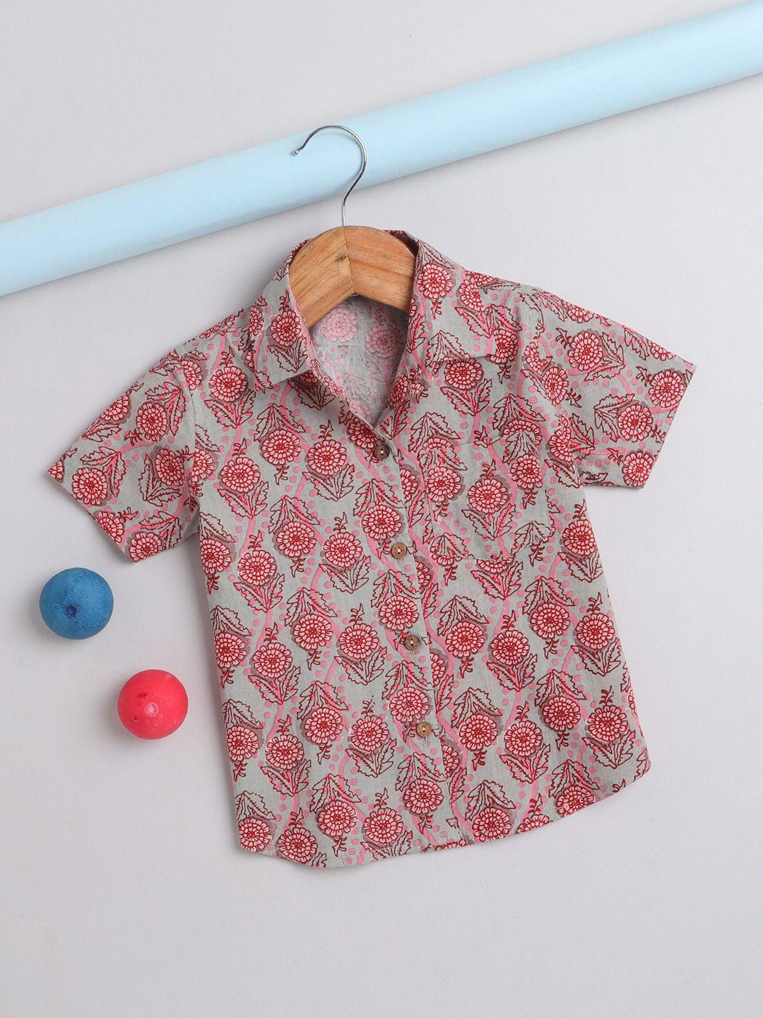 the magic wand boys ethnic motifs printed pure cotton casual shirt