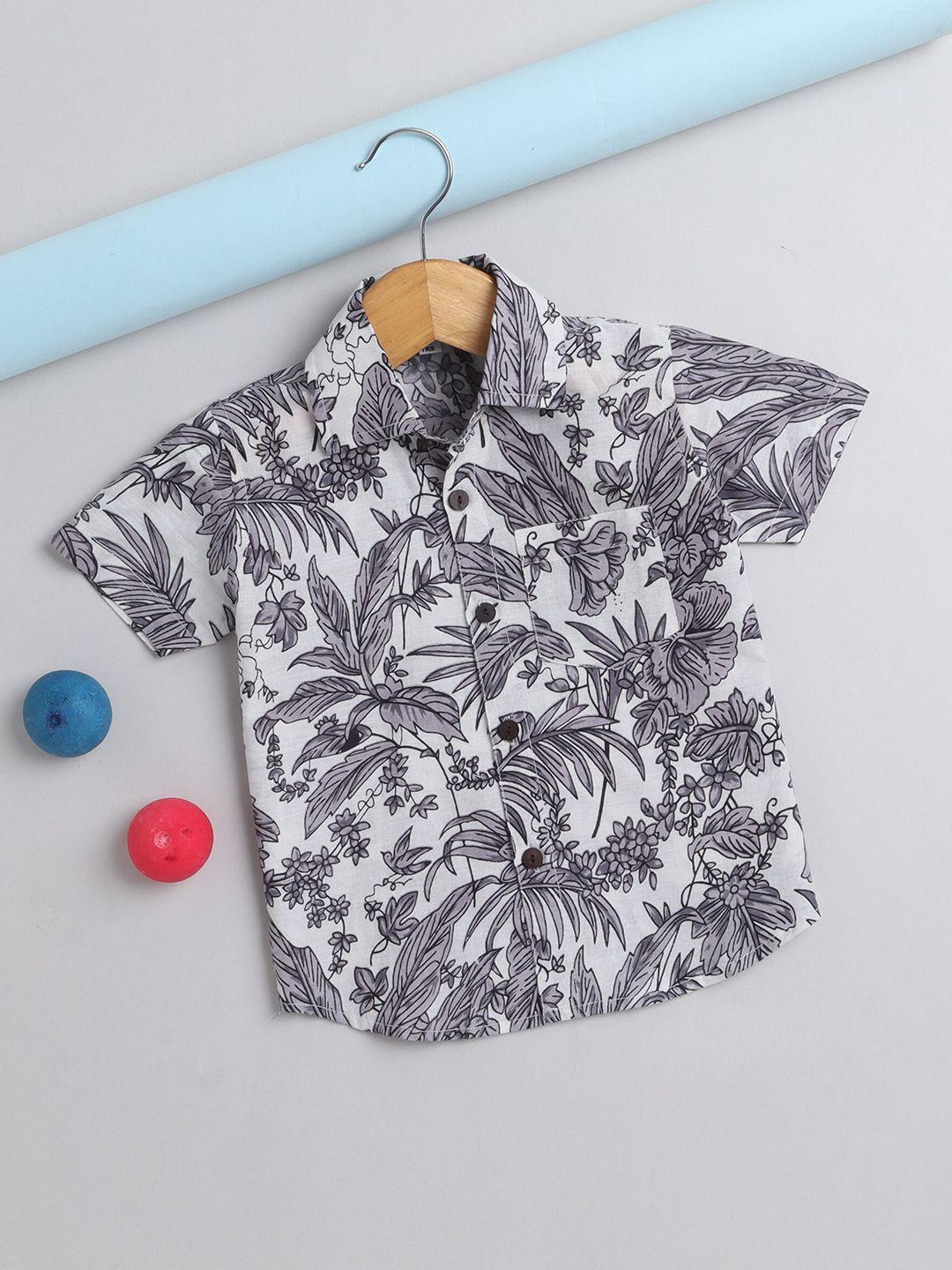 the magic wand boys floral printed pure cotton casual shirt