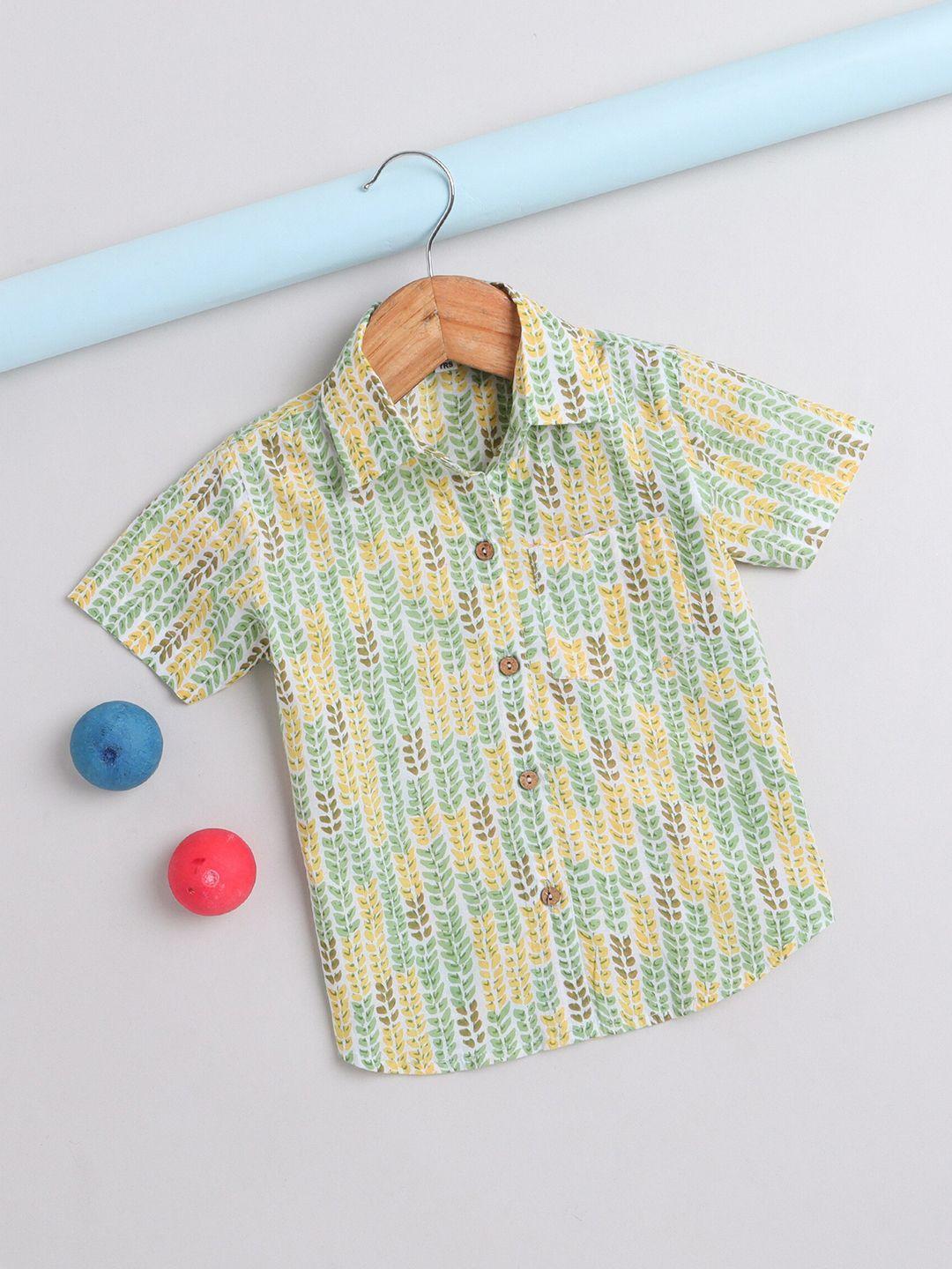 the magic wand boys floral printed pure cotton casual shirt