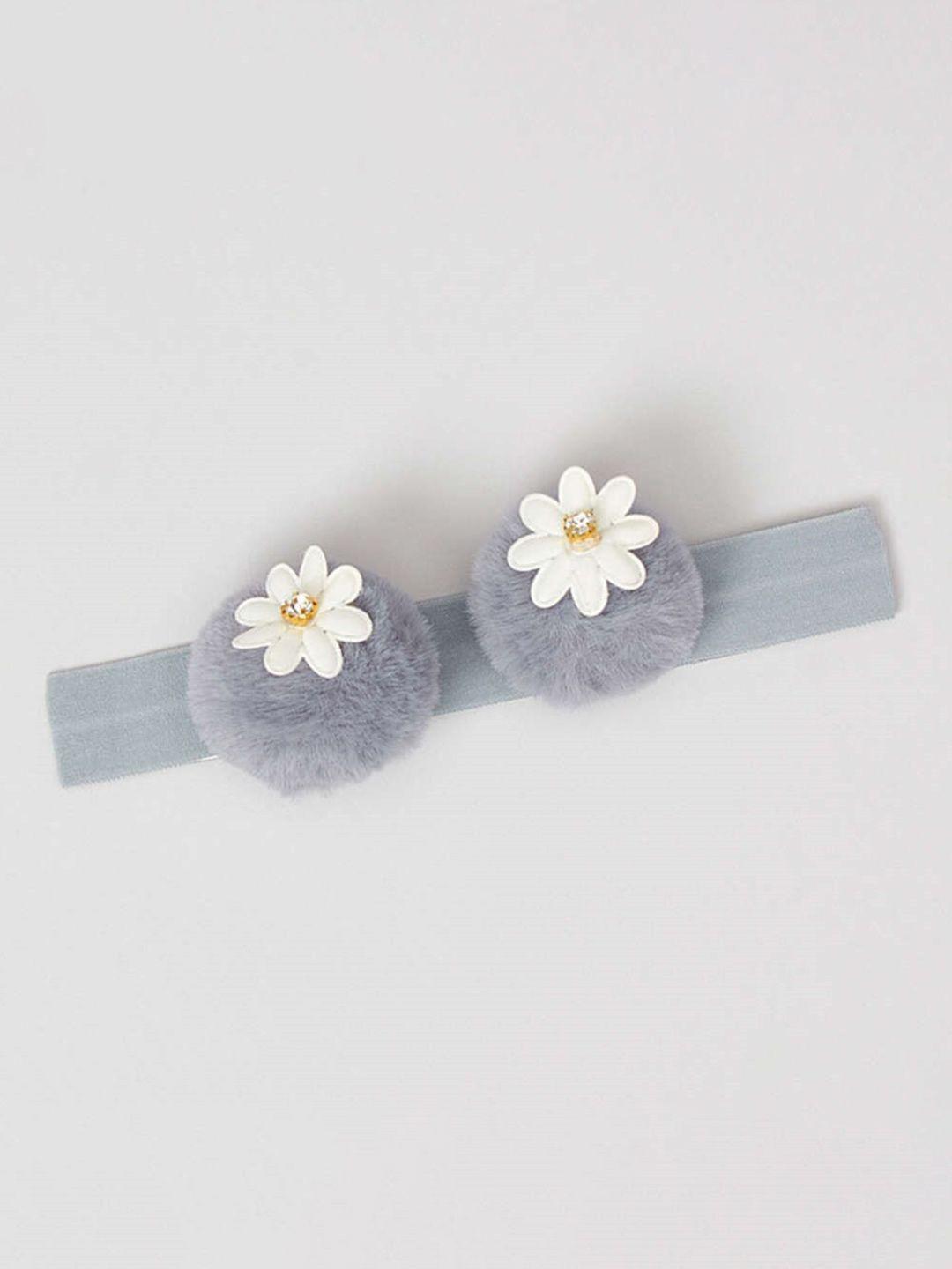 the magic wand girls grey & white embellished hairband