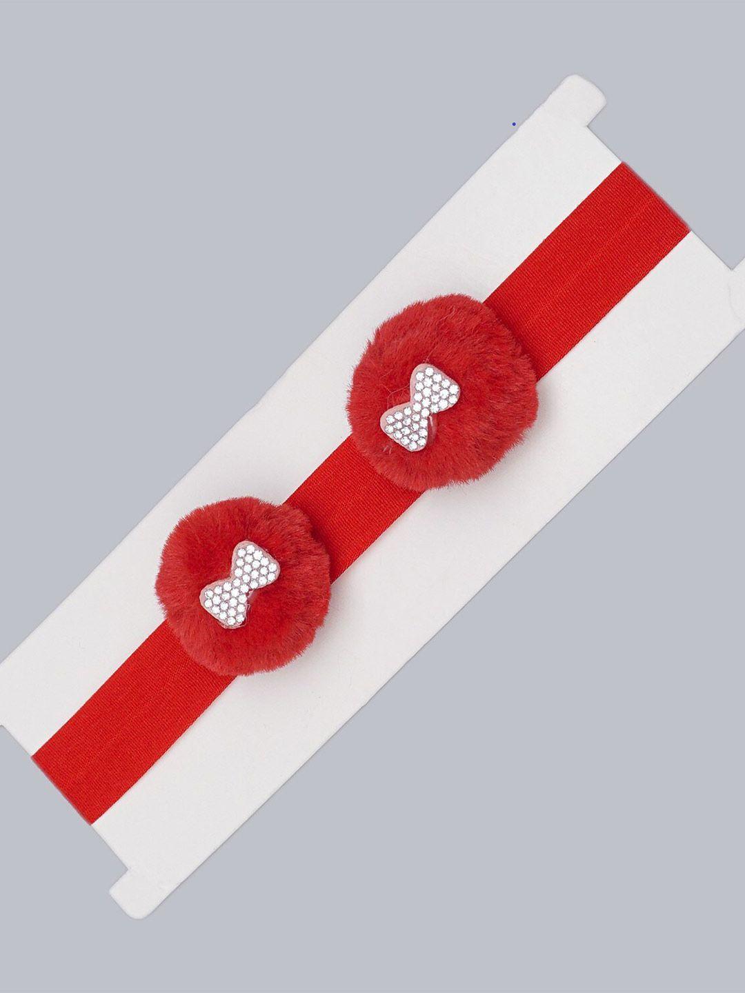 the magic wand girls red & pink embellished hairband