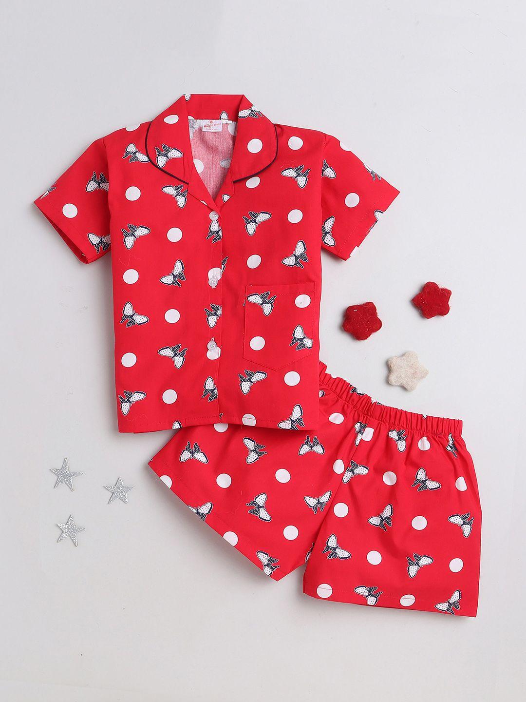 the magic wand kids conversational printed pure cotton night suit