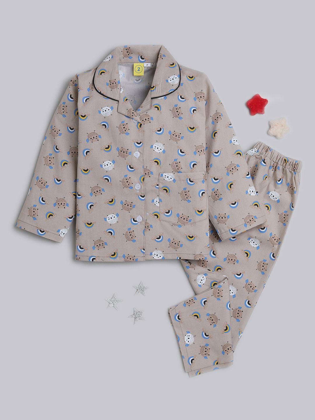 the magic wand kids conversational printed pure cotton shirt with trousers