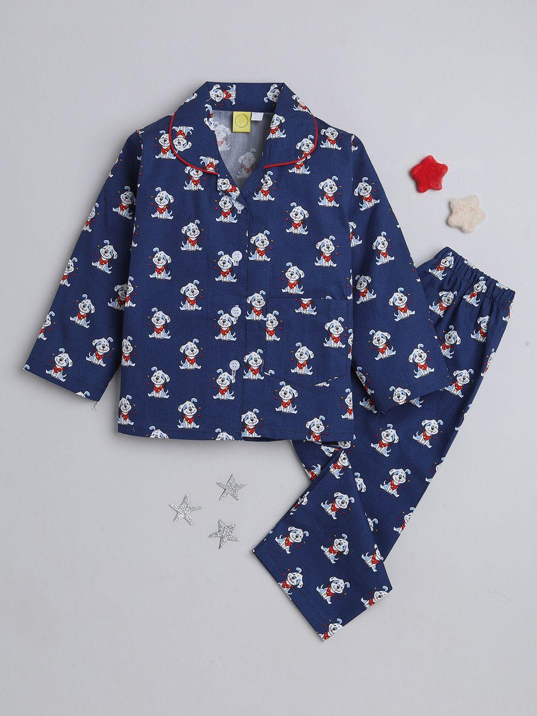 the magic wand kids conversational printed pure cotton shirt with trousers