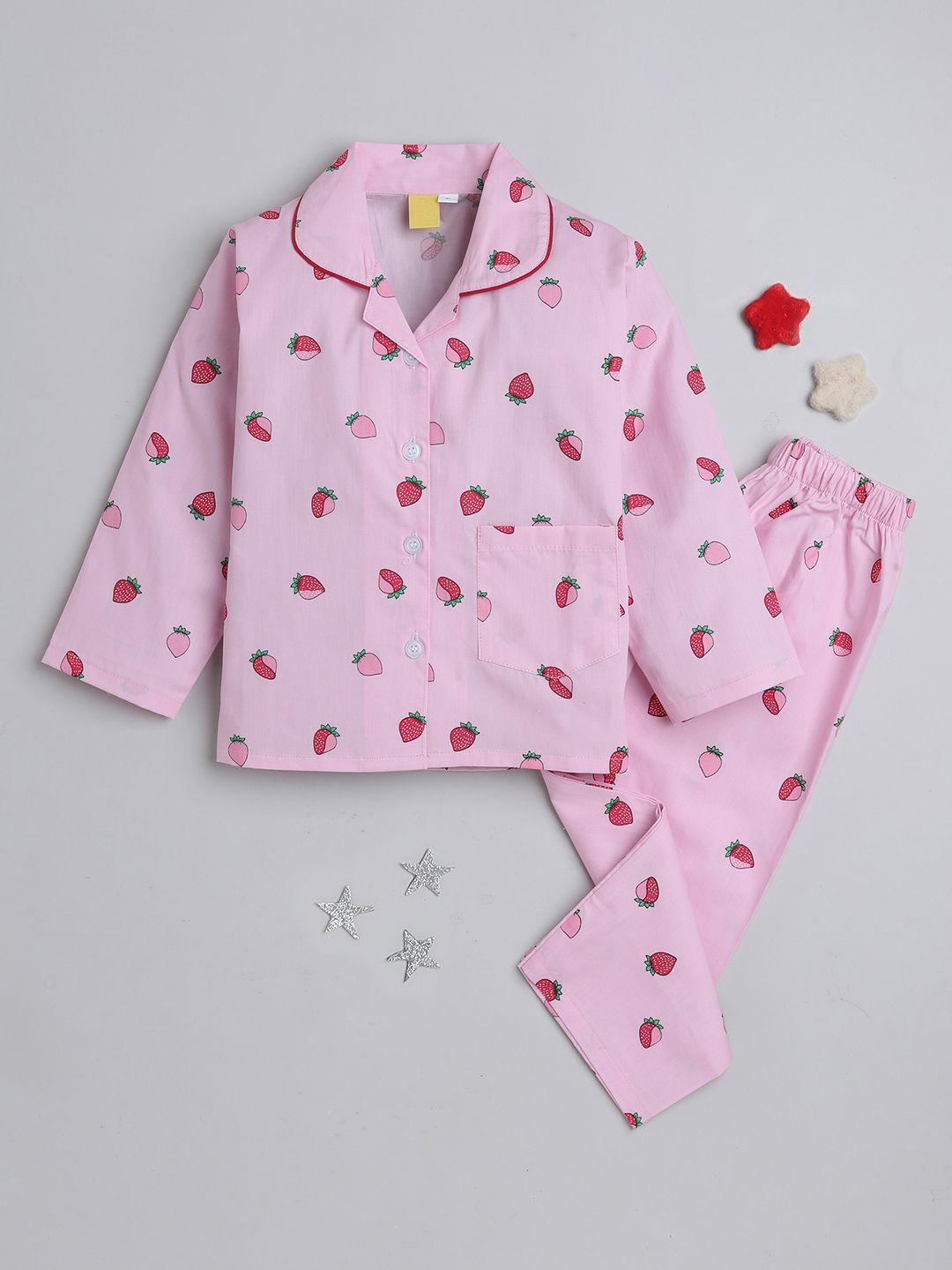 the magic wand kids printed pure cotton night suit