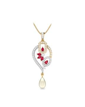 the mairona yellow gold diamond pendant