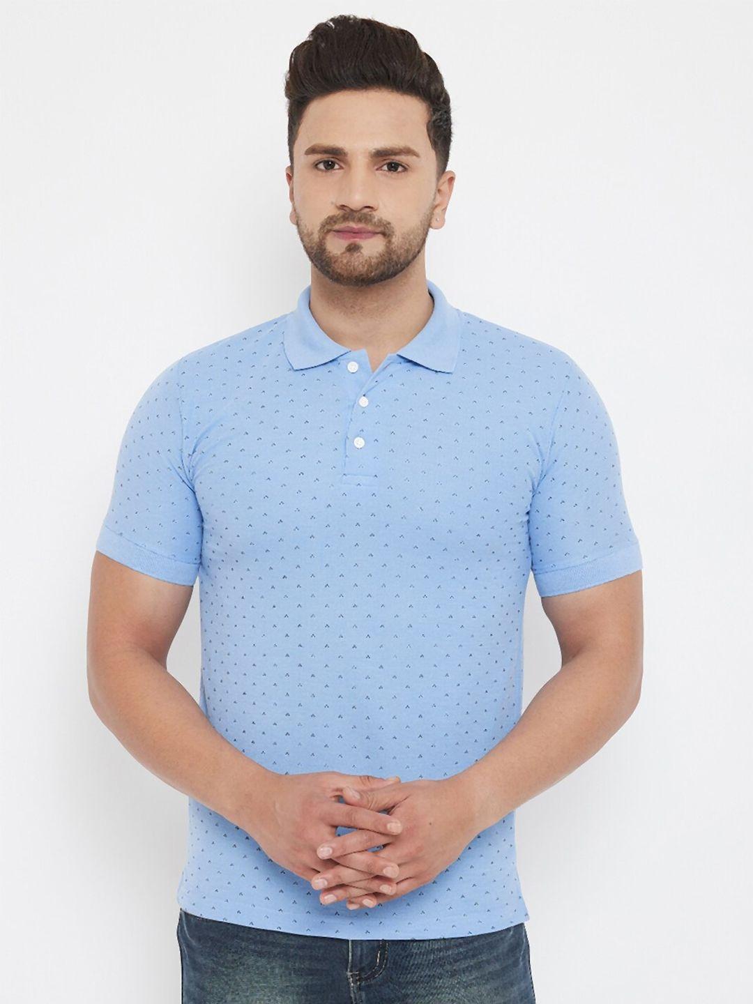 the million club men blue polo collar t-shirt